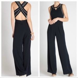 ANTHROPOLOGIE Cartonnier Navy X-back Jumpsuit -2